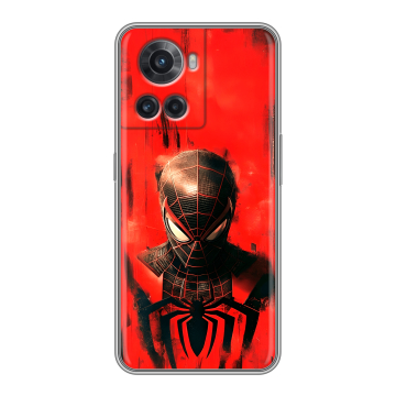 Силиконовый чехол на OnePlus 10R с принтом человек паук spiderman Силиконовый чехол на OnePlus 10R с принтом человек паук spiderman