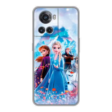 Силиконовый чехол на OnePlus 10R с принтом Холодное сердце Frozen Силиконовый чехол на OnePlus 10R с принтом Холодное сердце Frozen