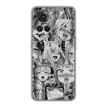 Силиконовый чехол на OnePlus 10R с принтом Ahegao Ахегао Аниме Силиконовый чехол на OnePlus 10R с принтом Ahegao Ахегао Аниме