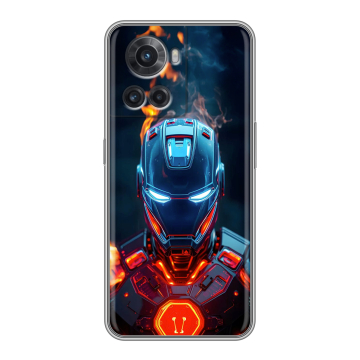 Силиконовый чехол на OnePlus 10R с принтом IronMan Железный человек