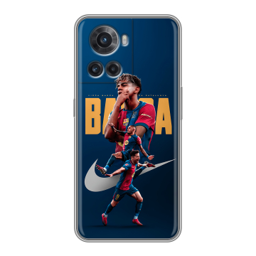 Силиконовый чехол на OnePlus 10R с принтом Барселона Barca Yamal Силиконовый чехол на OnePlus 10R с принтом Барселона Barca Yamal