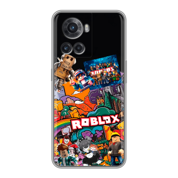 Силиконовый чехол на OnePlus 10R с принтом Roblox Роблокс Силиконовый чехол на OnePlus 10R с принтом Roblox Роблокс