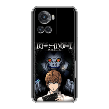 Силиконовый чехол на OnePlus 10R с принтом Death note Тетрадь смерти Силиконовый чехол на OnePlus 10R с принтом Death note Тетрадь смерти