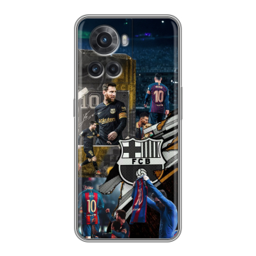Силиконовый чехол на OnePlus 10R с принтом Messi Barcelona Силиконовый чехол на OnePlus 10R с принтом Messi Barcelona