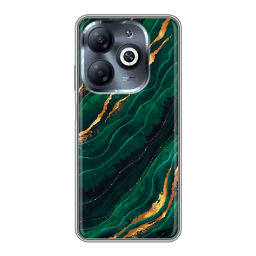 Силиконовый чехол на Infinix Smart 8 HD с принтом Мрамор зеленое золото Силиконовый чехол на Infinix Smart 8 HD с принтом Мрамор зеленое золото