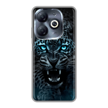 Силиконовый чехол на Infinix Smart 8 HD с принтом Темный леопард