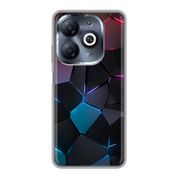 Силиконовый чехол на Infinix Smart 8 HD с принтом Геометрия неона