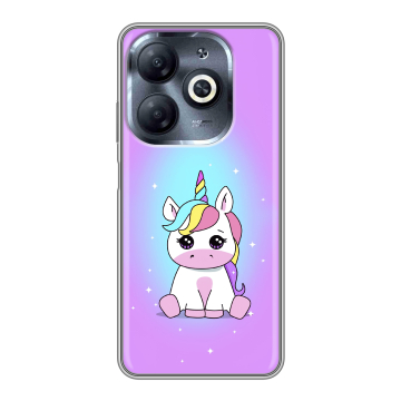 Силиконовый чехол на Infinix Smart 8 HD с принтом Единорог