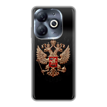 Силиконовый чехол на Infinix Smart 8 HD с принтом Герб России Силиконовый чехол на Infinix Smart 8 HD с принтом Герб России