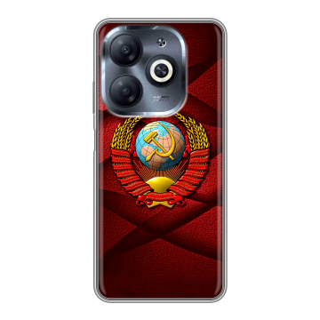 Силиконовый чехол на Infinix Smart 8 HD с принтом Герб СССР Силиконовый чехол на Infinix Smart 8 HD с принтом Герб СССР