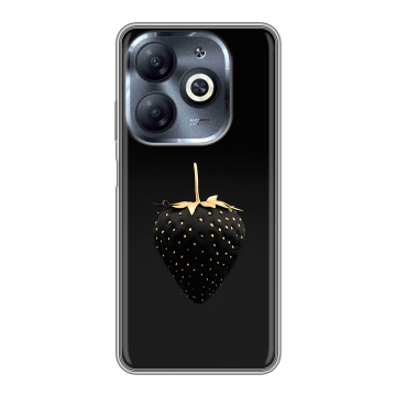 Силиконовый чехол на Infinix Smart 8 HD с принтом Черная клубника Силиконовый чехол на Infinix Smart 8 HD с принтом Черная клубника