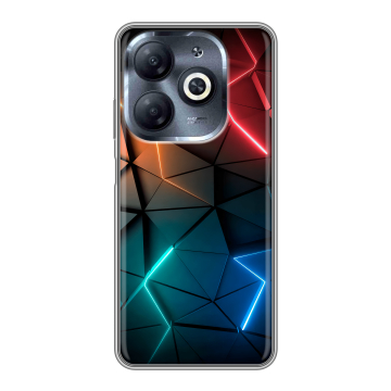 Силиконовый чехол на Infinix Smart 8 HD с принтом Абстракция неон Силиконовый чехол на Infinix Smart 8 HD с принтом Абстракция неон
