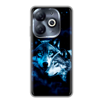 Силиконовый чехол на Infinix Smart 8 HD с принтом Волки Силиконовый чехол на Infinix Smart 8 HD с принтом Волки