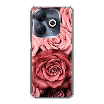 Силиконовый чехол на Infinix Smart 8 HD с принтом Цветы розы