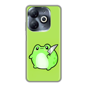 Силиконовый чехол на Infinix Smart 8 HD с принтом Лягушенок
