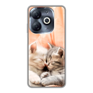 Силиконовый чехол на Infinix Smart 8 HD с принтом Котята