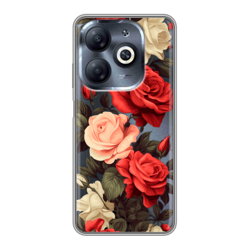 Силиконовый чехол на Infinix Smart 8 HD с принтом Розы