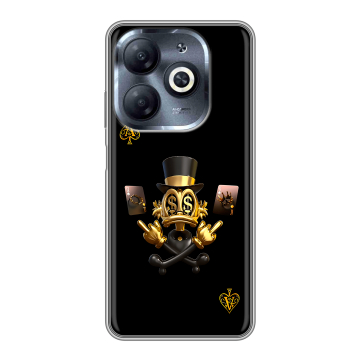 Силиконовый чехол на Infinix Smart 8 HD с принтом Золотой скрудж макдак