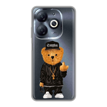Силиконовый чехол на Infinix Smart 8 HD с принтом Плюшевый медведь