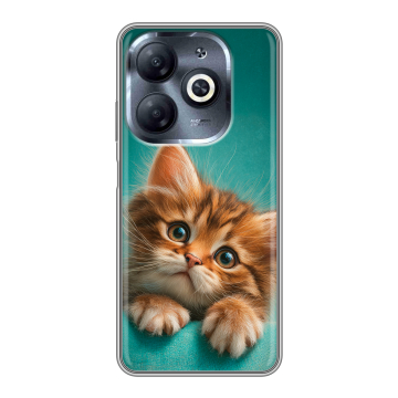Силиконовый чехол на Infinix Smart 8 HD с принтом котенок