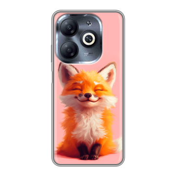 Силиконовый чехол на Infinix Smart 8 HD с принтом милая лиса