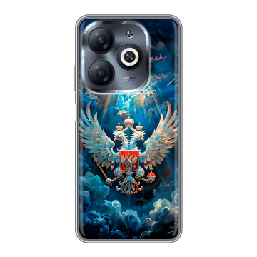 Силиконовый чехол на Infinix Smart 8 HD с принтом Герб флаг России