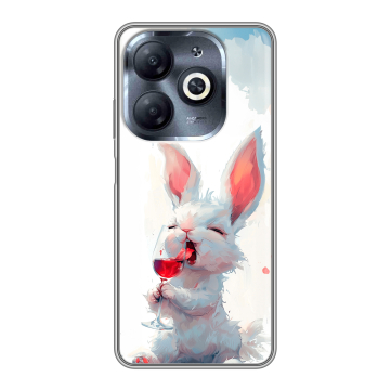 Силиконовый чехол на Infinix Smart 8 HD с принтом кролик зайчик