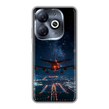 Силиконовый чехол на Infinix Smart 8 HD с принтом самолет