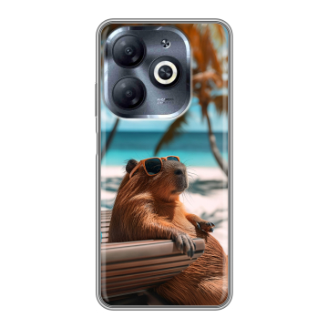 Силиконовый чехол на Infinix Smart 8 HD с принтом Капибара