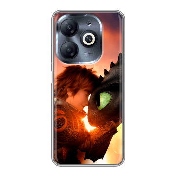 Силиконовый чехол на Infinix Smart 8 HD с принтом Как приручить дракона