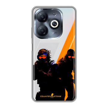 Силиконовый чехол на Infinix Smart 8 HD с принтом Контер страйк Counter strike