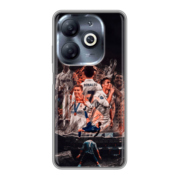 Силиконовый чехол на Infinix Smart 8 HD с принтом Реал Роналдо Real Ronaldo