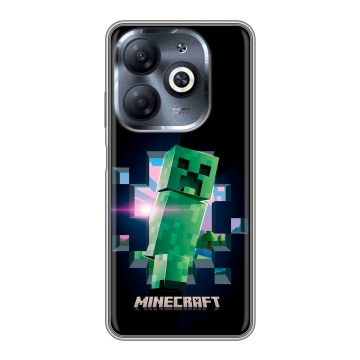 Силиконовый чехол на Infinix Smart 8 HD с принтом Майнкрафт Minecraft