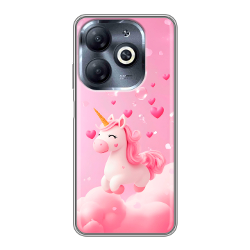 Силиконовый чехол на Infinix Smart 8 HD с принтом Единорог