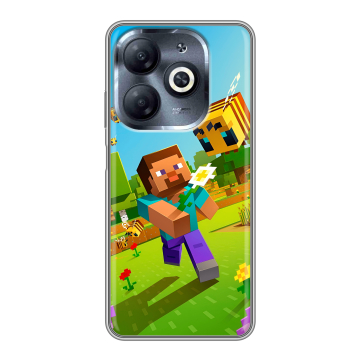 Силиконовый чехол на Infinix Smart 8 HD с принтом Майнкрафт Minecraft