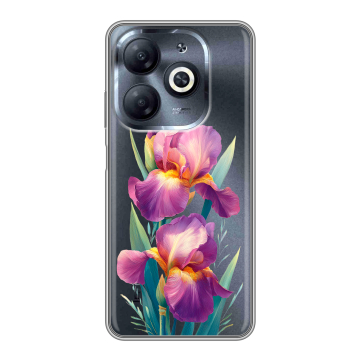 Силиконовый чехол на Infinix Smart 8 HD с принтом Цветы орхидеи