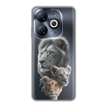Силиконовый чехол на Infinix Smart 8 HD с принтом Львы