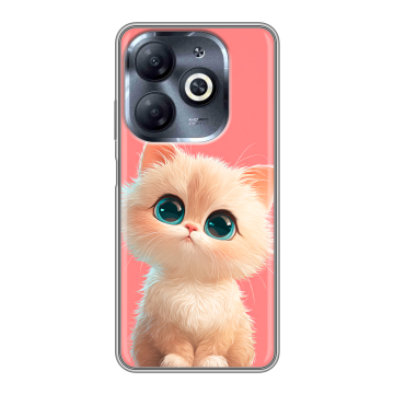 Силиконовый чехол на Infinix Smart 8 HD с принтом Розовый котенок