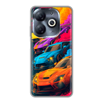 Силиконовый чехол на Infinix Smart 8 HD с принтом Тачки
