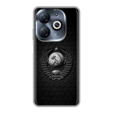 Силиконовый чехол на Infinix Smart 8 HD с принтом Герб Флаг СССР