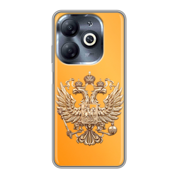 Силиконовый чехол на Infinix Smart 8 HD с принтом Герб Флаг России