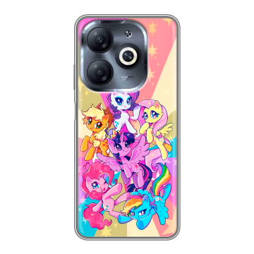 Силиконовый чехол на Infinix Smart 8 HD с принтом My little pony Дружба чудо