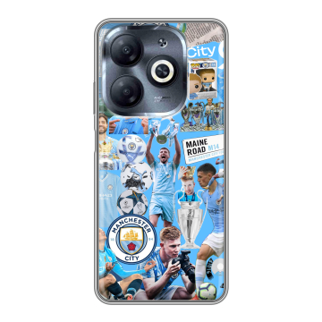 Силиконовый чехол на Infinix Smart 8 HD с принтом Man City Манчестер Сити