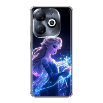 Силиконовый чехол на Infinix Smart 8 HD с принтом Холодное сердце Frozen