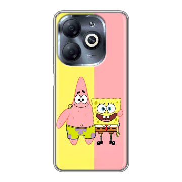 Силиконовый чехол на Infinix Smart 8 HD с принтом Спанч боб Спанчбоб
