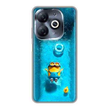Силиконовый чехол на Infinix Smart 8 HD с принтом Миньоны Силиконовый чехол на Infinix Smart 8 HD с принтом Миньоны