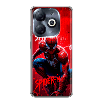 Силиконовый чехол на Infinix Smart 8 HD с принтом Spiderman Человек паук Силиконовый чехол на Infinix Smart 8 HD с принтом Spiderman Человек паук