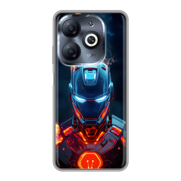 Силиконовый чехол на Infinix Smart 8 HD с принтом IronMan Железный человек