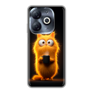 Силиконовый чехол на Infinix Smart 8 HD с принтом Смешной кот