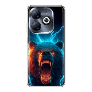 Силиконовый чехол на Infinix Smart 8 HD с принтом Медведь